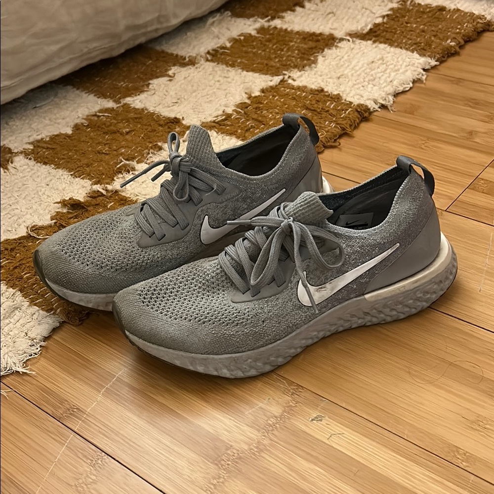 Nike Gray Epic React Running Shoes